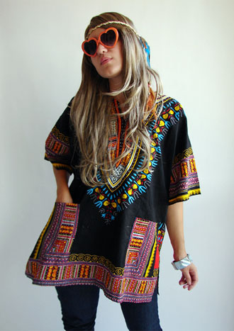 Women's Vintage Dashiki Hippie Costume