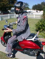 Zombie scooterist