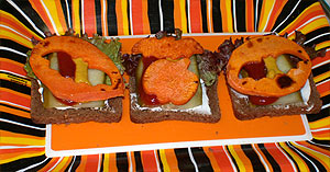 Halloween party Bat Sandwiches