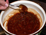 Vegan carmel being cooked