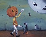 Art print: Father and Son Pumpkin