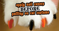 Cat Halloween Nail Covers