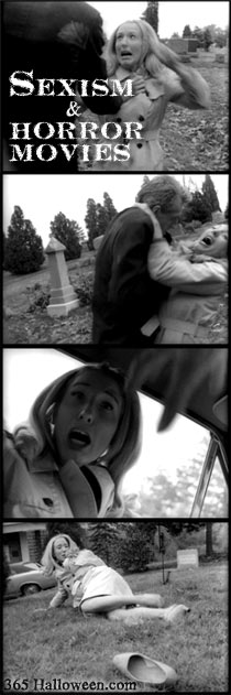 Barbara from Night of the Living Dead, playing the helpless female