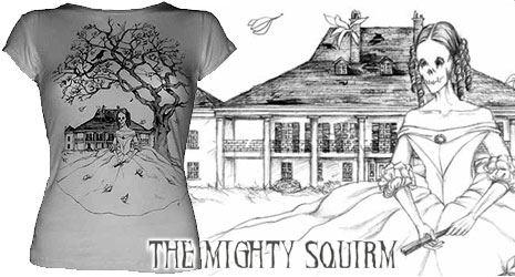 Mighty Squirm spooky Skel Belle shirt