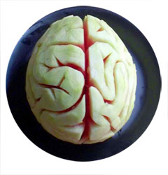 healthy Halloween watermelon brain